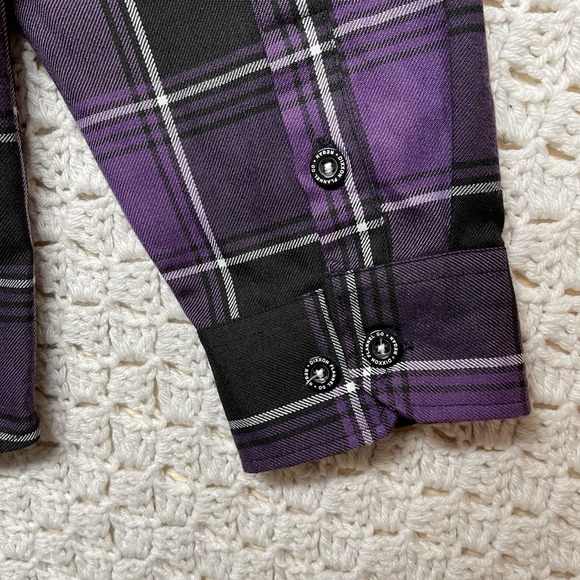 Dixxon Flannel Shirt Mens M Plaid Purple The Regan Limited Edition Long Sleeve - Picture 8 of 13